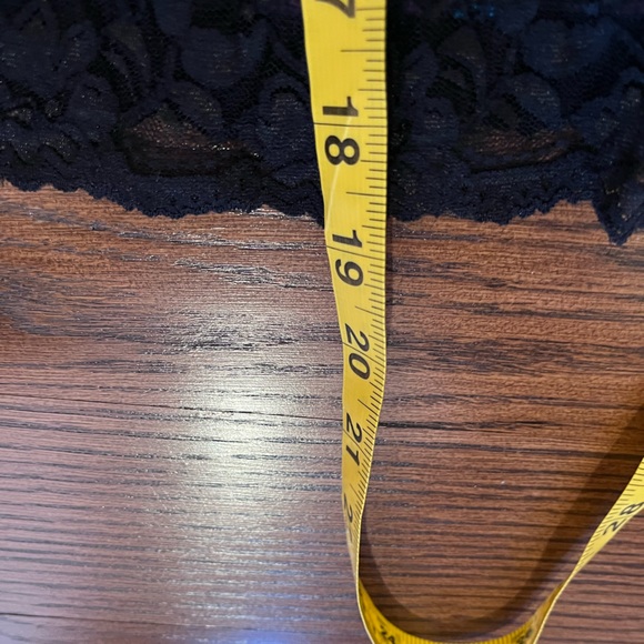 Y2K Eyeshadow Black & Blue Heart Patterned Lace Tank Top Vintage Grunge Punk 90s - Picture 8 of 8